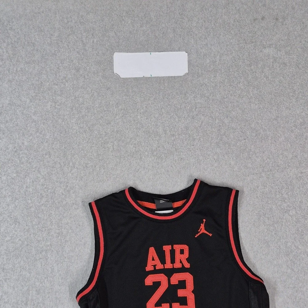 Jordan Boys Jersey M Black Air Jordan #23 Basketball Logo Mesh Sleeveless